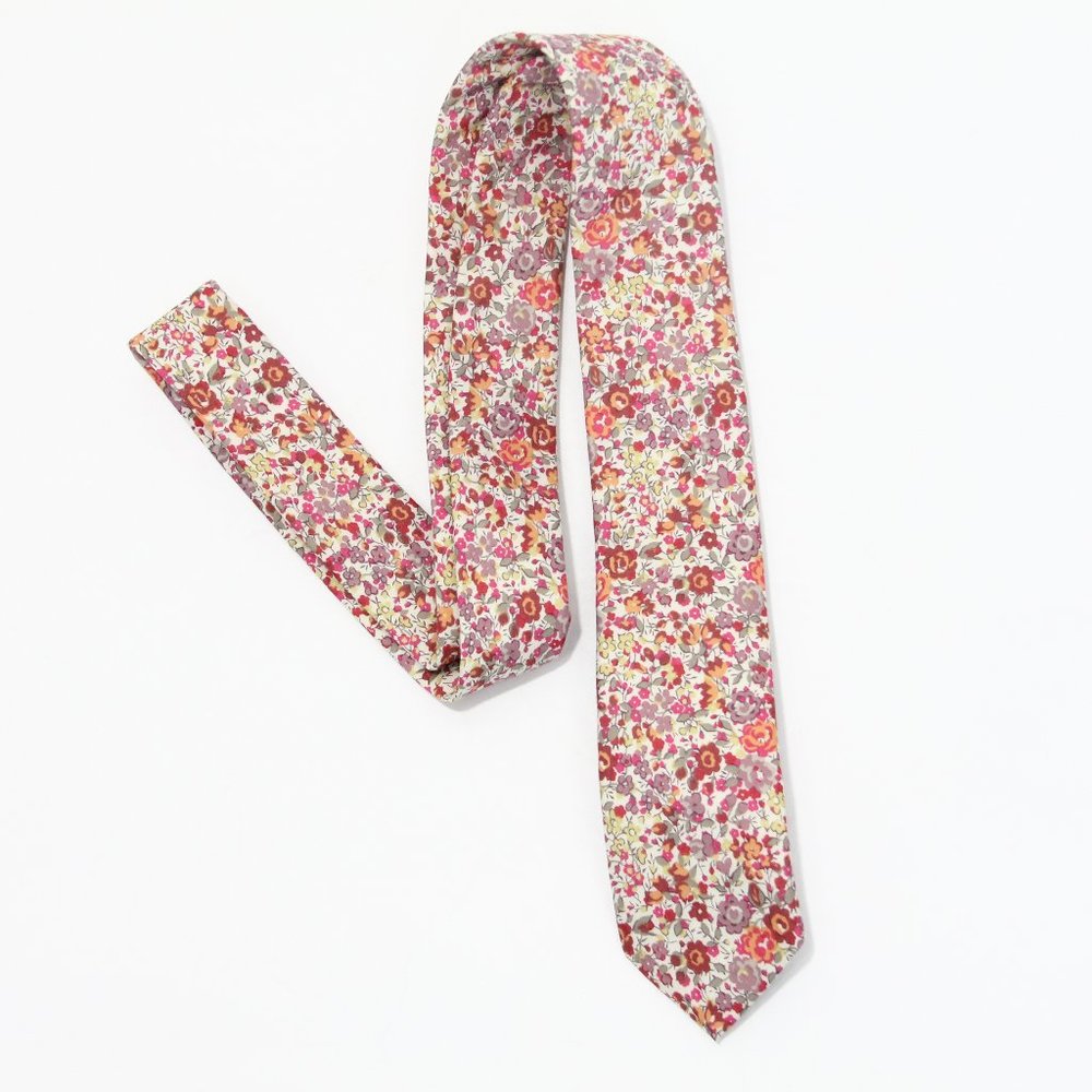 Express Skinny Tie Liberty Fabric Mens Floral prep - Picture 1 of 8